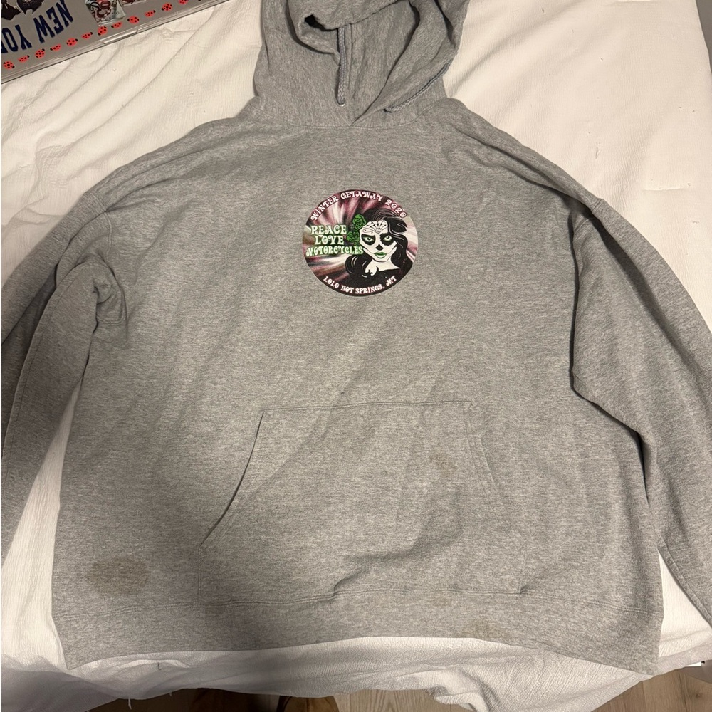 Hanes Gray Hoodie with Graphic Design